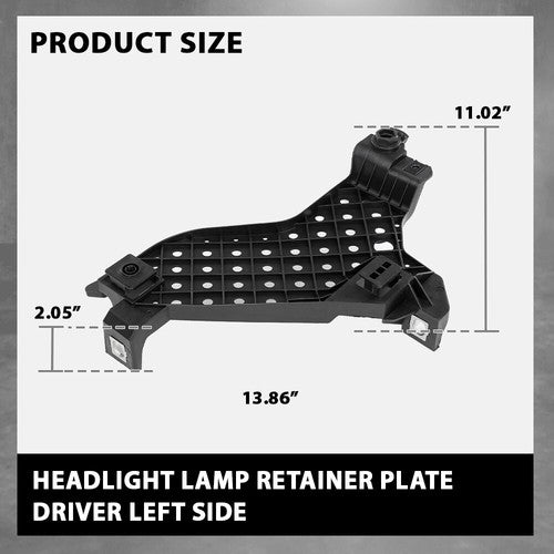 Solid Spare Fit For 2013-2018 Audi Q3 Quattro Headlight Support Bracket Retainer Plate Left