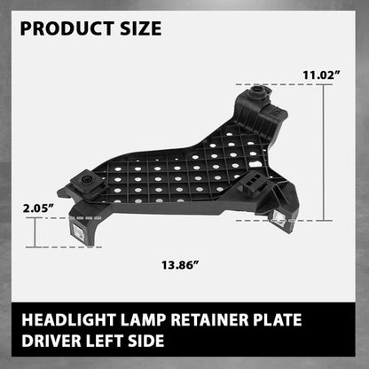 Solid Spare Fit For 2013-2018 Audi Q3 Quattro Headlight Support Bracket Retainer Plate Left