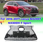 Front Bumper Grille For 2015-2017 Lexus NX200T NX300H F Sport Grill Chrome Black