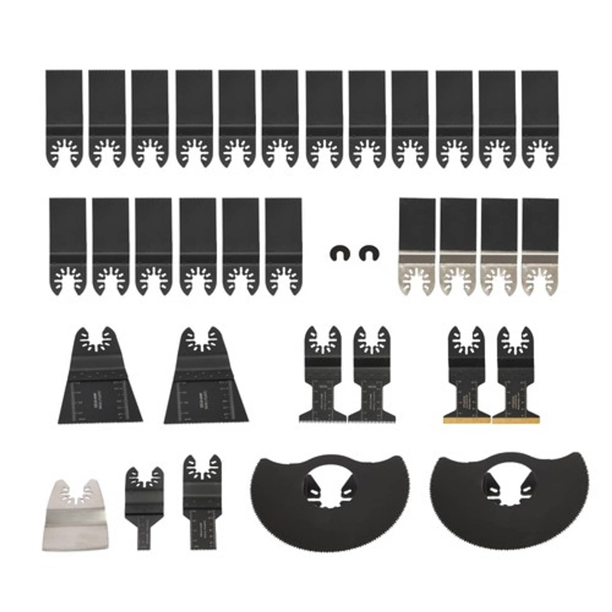 Solid Spare Oscillating Saw Blades Combination Multitool Kit for Wood Metal 35 PCS