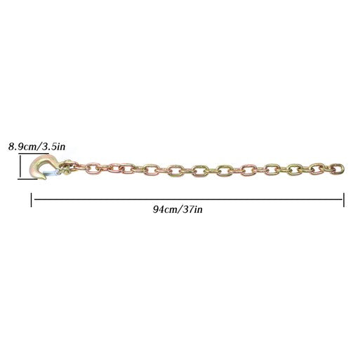 Solid Spare 3/8"×35" 2 Pcs G70 26400Lbs Trailer Safety Chain With Clevis Slip Hook
