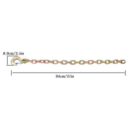 Solid Spare 3/8"×35" 2 Pcs G70 26400Lbs Trailer Safety Chain With Clevis Slip Hook
