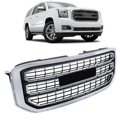 Solid Spare 22936421 New For GMC Yukon&Yukon XL 2015-2020 Chrome Front Bumper Grille Plastic