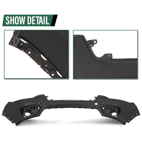 Solid Spare Front Bumper Cover Fit For 2019-2023 Cherokee w/o Park Assist CH1014133