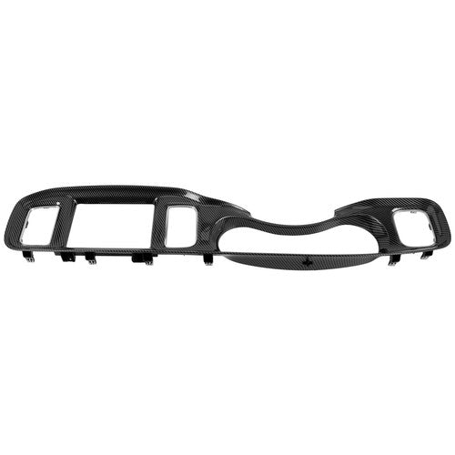 Solid Spare For 2011-2014 DODGE CHARGER INSTRUMENT PANEL RADIO DASH TRIM BEZEL CARBON STYLE