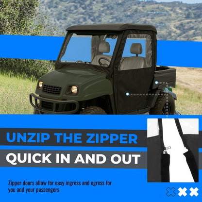 Solid Spare Soft Doors Full Cabin Cab Enclosure For Cub Cadet Volunteer 2008-2016 Rear Panel
