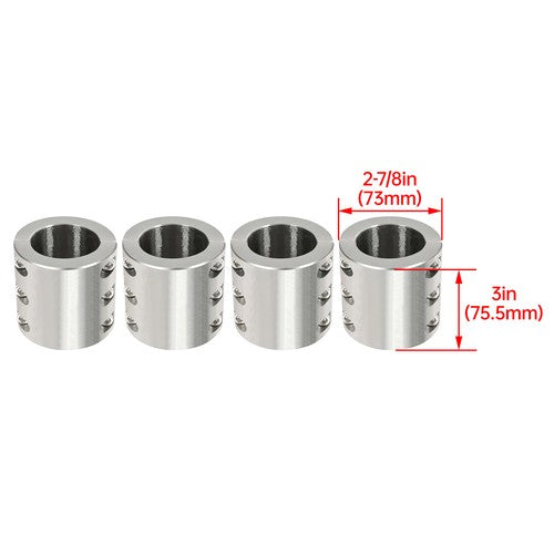 Solid Spare Universal 4Pcs 2" Inch OD Size Tube Clamps Roll Cage Mount Cage Long