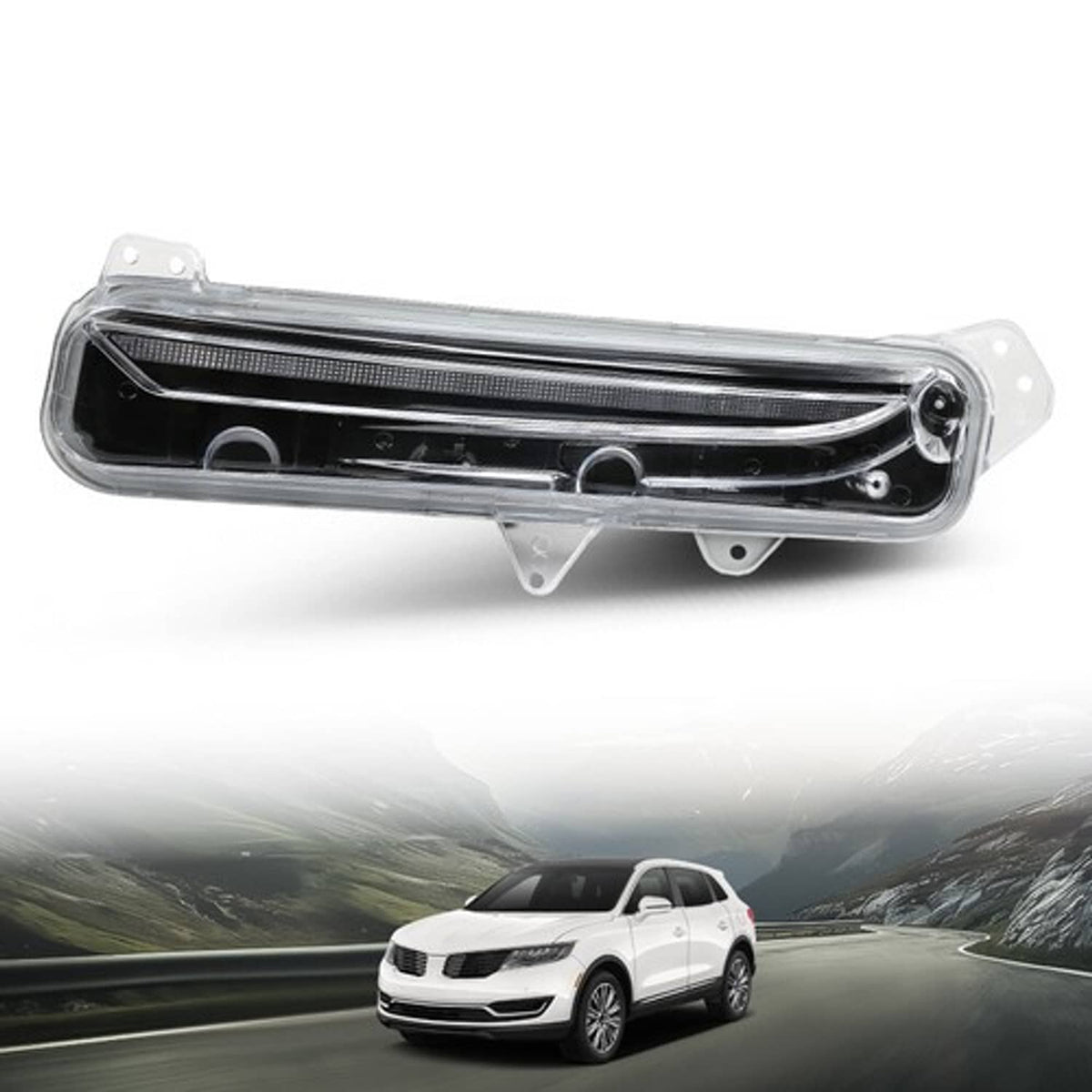 Solid Spare Fit For 16-17 Lincoln MKX LED Front Bumper Fog Light Lamp Left Side FA1Z13200D