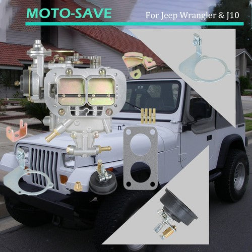 Solid Spare Carburetor For Jeep Wrangler 4.2L 258Cu 1978-1989 38x38 2 BARREL Universal