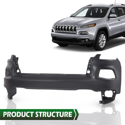 Solid Spare Front Upper Bumper Cover Replacement Fit For 2014-2018 Jeep Cherokee CH1014112