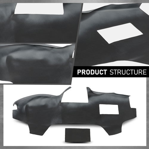 Solid Spare Fit For 2007-2011 Toyota Camry TPE Dashboard Dash Cover Cap Overlay Gray