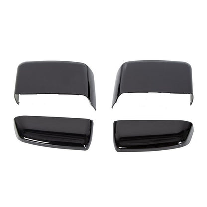 Solid Spare Fits For Chevy Silverado GMC Sierra 2014-2019 Gloss Black Tow Mirror Cap Cover