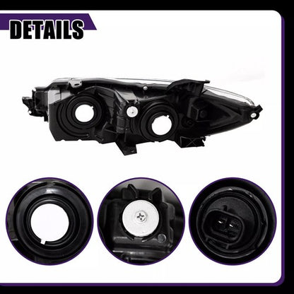 For 2015-2017 Toyota Camry LE SE Left+Right Halogen Headlamp Black Headlight Set