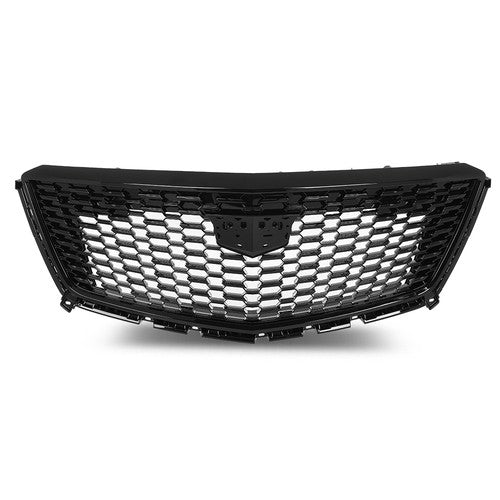 Solid Spare Front Bumper Grille Upper Grill Gloss Black Fit For 2017-2021 Cadillac XT5