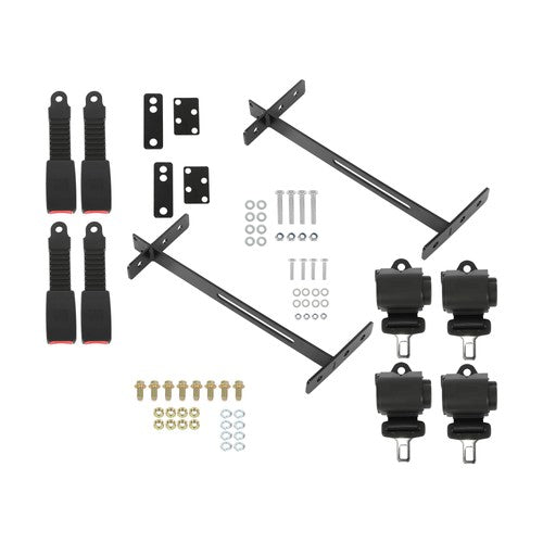 Solid Spare Golf Cart Seat Belts and Bracket Kit For EZGO Yamaha Club Car 61in Retractable