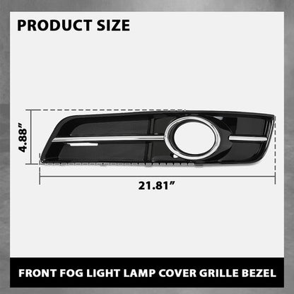 Solid Spare Fit For 2010 2011 2012 2013 Audi A3 Fog Light Bezel Lamp Trim Left+Right Side