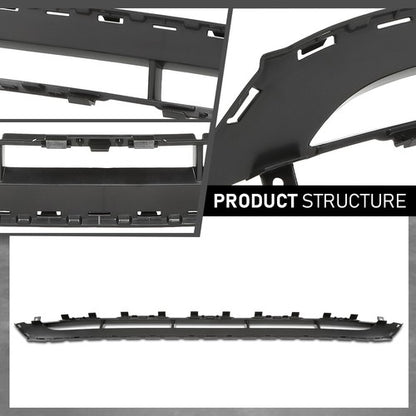 Solid Spare Fit For 2010-2014 Audi Q7 Front Lower Center Bumper Grille w/o S-Line Package