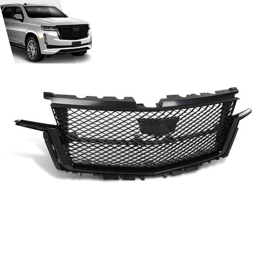 Solid Spare Fit For 2021 2022 2023 Cadillac Escalade Front Grille Assembly Black 84830289