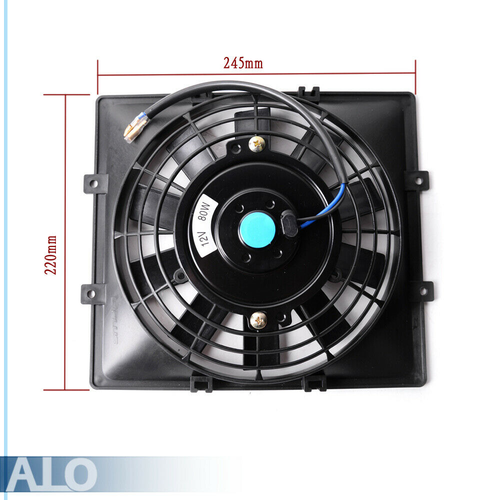 Solid Spare 25 Row 10AN Universal Aluminum Engine Oil Cooler + 7" Fixed Cooling Fan Kit