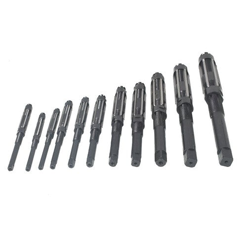 Solid Spare Adjustable 11Pcs Hand Reamers A-K, H4-H14, 15/32 to 1-1/2, HSS 6 Blades