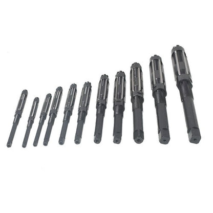 Solid Spare Adjustable 11Pcs Hand Reamers A-K, H4-H14, 15/32 to 1-1/2, HSS 6 Blades