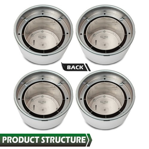 Solid Spare 4X 16 Inch Wheel Center Hub Caps Rim Nut Covers Fit For Ford Truck 8 Lug