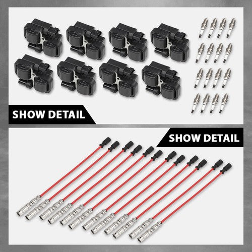 Solid Spare Fit For Mercedes-Benz C CL CLK ML Class Ignition Coil & Spark Plug & Wires