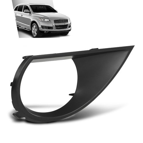 Solid Spare Fit For 2010-2015 Audi Q7 Front Bumper Fog Light Bezel Lamp Cover Right Side