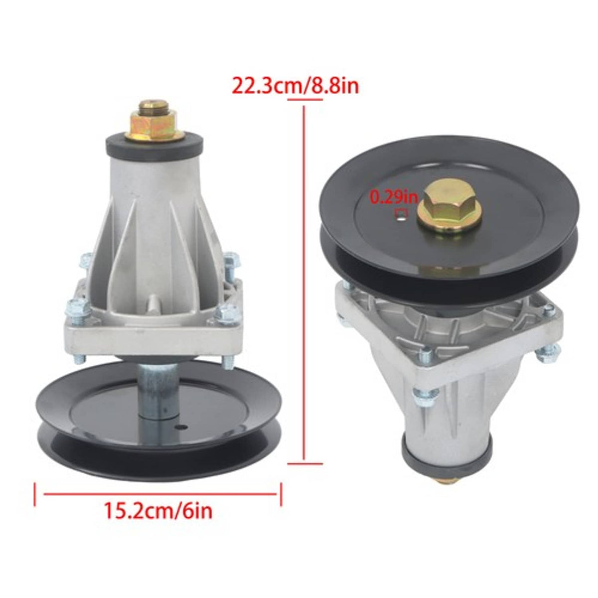 Solid Spare Deck Spindle Assembly 285-976 918-06076A 618-06076 For Craftsman Z8600 Z8200