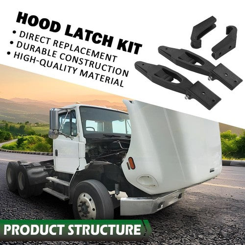 Solid Spare Hood Latch Kit Fit For Freightliner FL 50 70 80 106 112 Trucks 6808800160 Pair