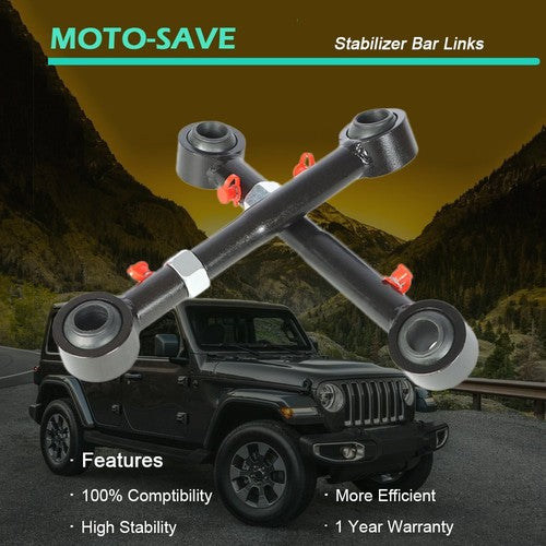 Solid Spare For 2.5-6" lifts 07-18 Jeep Wrangler Sport Front Sway Bar Links Disconnects