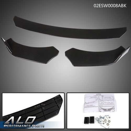 Solid Spare Universal Front Bumper Lip Chin Spoiler Splitter Fit For Honda BMW Audi