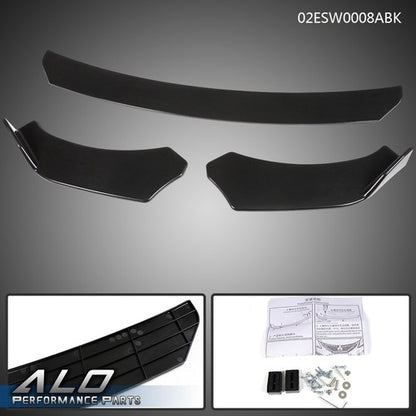 Solid Spare Universal Front Bumper Lip Chin Spoiler Splitter Fit For Honda BMW Audi