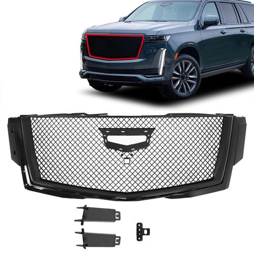 Solid Spare Front Bumper Grille Honeycomb Mesh Grill Fit For Cadillac Escalade 15-20 Plastic