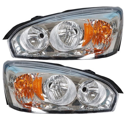 Solid Spare Driver + Passenger Side Headlights Headlamps Halogen For Chevy Malibu 2004-2008