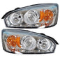 Solid Spare Driver + Passenger Side Headlights Headlamps Halogen For Chevy Malibu 2004-2008