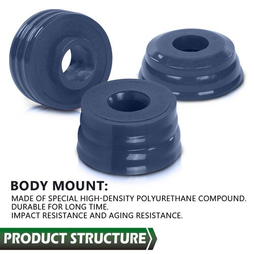 Solid Spare Fit For 08-16 Ford F-250 F-350 Super Duty Blue Body Cab Mount Kit KF04060BK