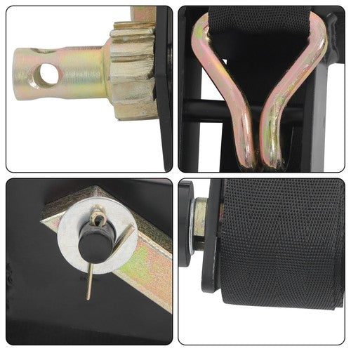 Solid Spare (2 Pack) 1.5in x 7.5ft Ladder Rack Ratchet Tie-Down Straps 2 Inch Round Tube