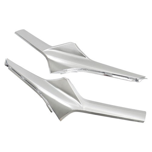 Solid Spare Fit For Chevrolet Blazer 19-21 Chrome Front Left Right Side Grille Molding Trim
