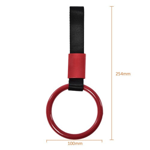 Solid Spare ROUND-SHAPED RED JDM TSURIKAWA RING SUBWAY TRAIN BUS HANDLE STRAP CHARM DRIFT