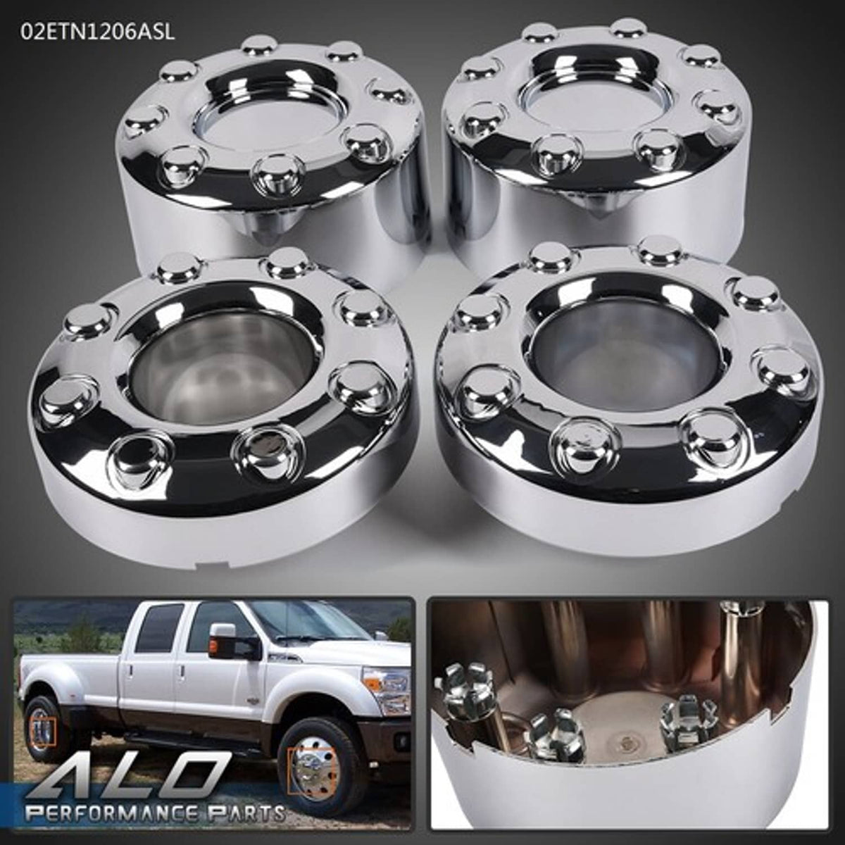 Solid Spare Fit For 2005-2016 Ford F350 F-350 Dually 4x4 Open Silver Wheel Center Hub Caps