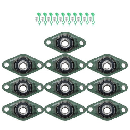 Solid Spare 3/4" Bore 2 Bolt Solid Base New10Pcs UCFL204-12 Pillow Block Flange Bearing