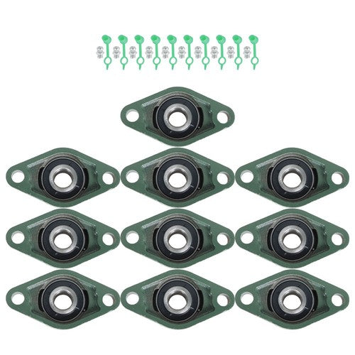 Solid Spare 3/4" Bore 2 Bolt Solid Base New10Pcs UCFL204-12 Pillow Block Flange Bearing
