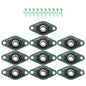 Solid Spare 3/4" Bore 2 Bolt Solid Base New10Pcs UCFL204-12 Pillow Block Flange Bearing