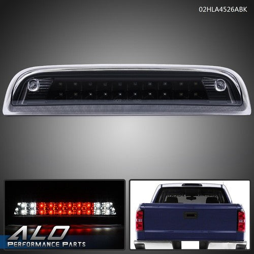 Solid Spare Fit For 14-18 Silverado Sierra LED Rear Third Brake Light Cargo Lamp Black