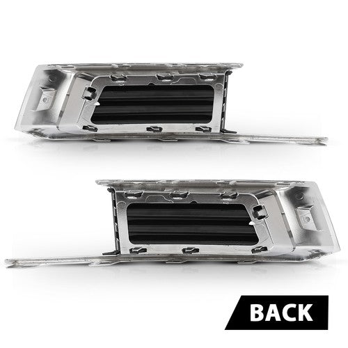 Solid Spare Fit For 2018-2019 Cadillac XTS Front Bumper Insert Fog Light Cover Left+Right