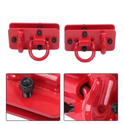 Solid Spare 15000 lbs 1Pair G70 Forged Steel Plate 3/8" Grab Hook with Backplate and D-Ring