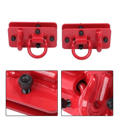 Solid Spare 15000 lbs 1Pair G70 Forged Steel Plate 3/8" Grab Hook with Backplate and D-Ring