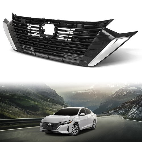 Solid Spare Front Bumper Upper Grille Fit For 2024-2025 Nissan Sentra S SV 62310-6LY0A