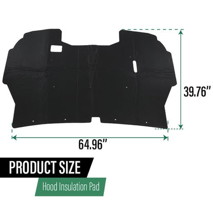 Solid Spare Hood Insulation Pad Heat Shield Fit For 1992-1997 Ford F-150 F-250 F-350 Front